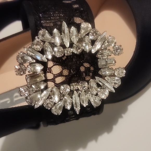 SJP BY SARAH JESSICA PARKER BLACK SATIN PUMP SIZE 35 - Picture 3 of 7